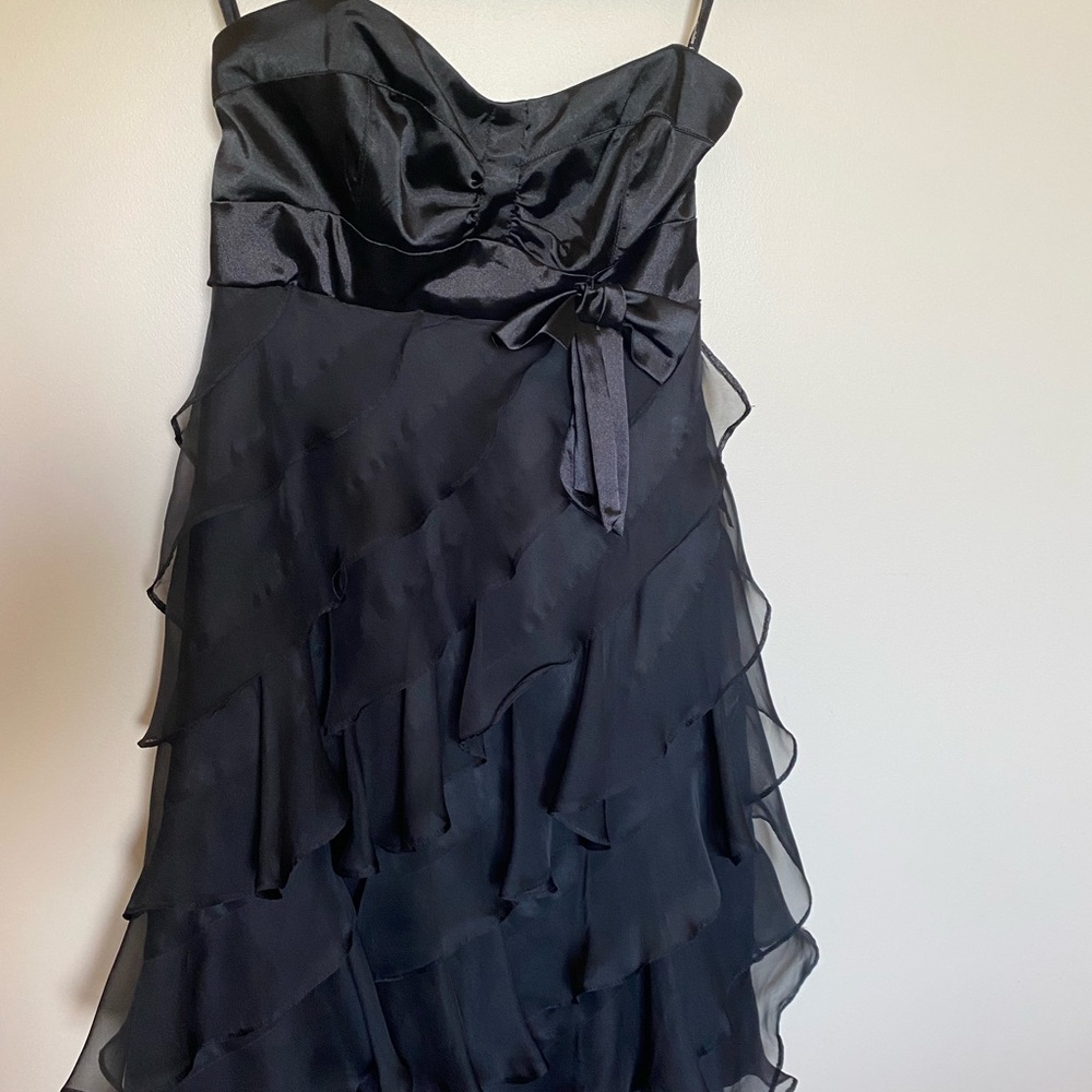 Black ruffle boutique dress